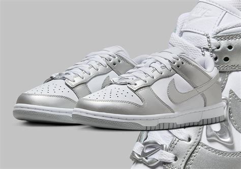 nike dunk low silver